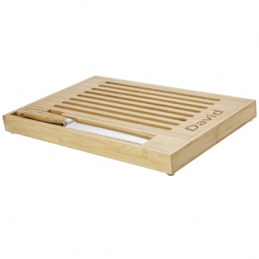 Logotrade promotional item image of: Pao bamboo cutting board with knife